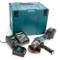 Makita GA012GD101 40 Volt Max XGT Li-Ion Cordless Brushless 115mm / 4 1/2\" Angle Grinder 1 x 2.5Ah Batteries