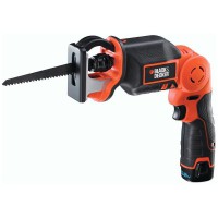 Black & Decker Reconditioned HPL10RSK 10.8 Volt Li-Ion Cordless Reciprocating Hand Saw 1 x 1.3Ah Battery