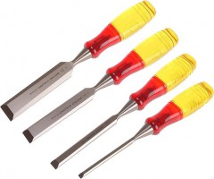 Irwin Marples IWHT18101-0 M373 Bevel Edge Chisel Splitproof Handle Set, 4 Piece