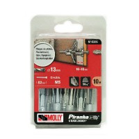 Black & Decker Molly Fixings 10xHOLLOW FIXING-METAL 13mm 13x75 