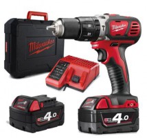 Milwaukee M18 BPD 18 Volt Li-Ion RedLithium Compact Cordless Combi Percussion Drill 2 x 4.0Ah Batteries