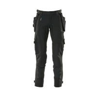MASCOT 17031-311 Advanced Stretch Work Trouser with Holster Pockets - Black 36R