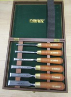 Ex-Display NAREX 8532 50 Wood Line Plus Premium Bevel Edge Polished 6 Piece Chisel Set 6-26 - NAR853250-EXDSP