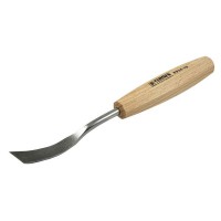 NAREX 8934 10 Wood Line Standard Bent Wood Carving Left Skew Chisel