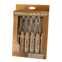 NAREX 8947 10 Wood Line Standard 6 Piece Carving Chisels Set