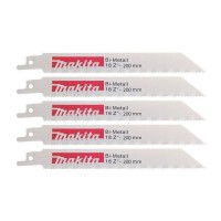 Makita P-04933 200mm BI-Metal Specialised Cut Reciprocating Saw Blades 18TPI Pack of 5