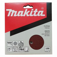 Makita P-37518 150mm Hook & Loop Abrasive Sanding Discs 120G Pack of 10 for BO6030 BO6040