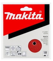 Makita P-43561 125mm 5\" 100g Hook & Loop Backed Abrasive Sanding Disc - Pack of 10