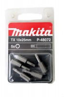 Makita P-48072 Pack of 5 Torx T10 Screwdriver 25mm Screw Driver Bits