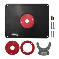 Kreg PRS4034 Precision Router Table Insert Plate w/ Level-Loc Rings (predrilled Triton)