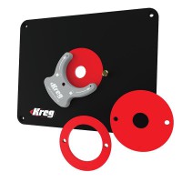 Kreg Precision Router Table Insert Plate w/ Level-Loc Rings (non predrilled)