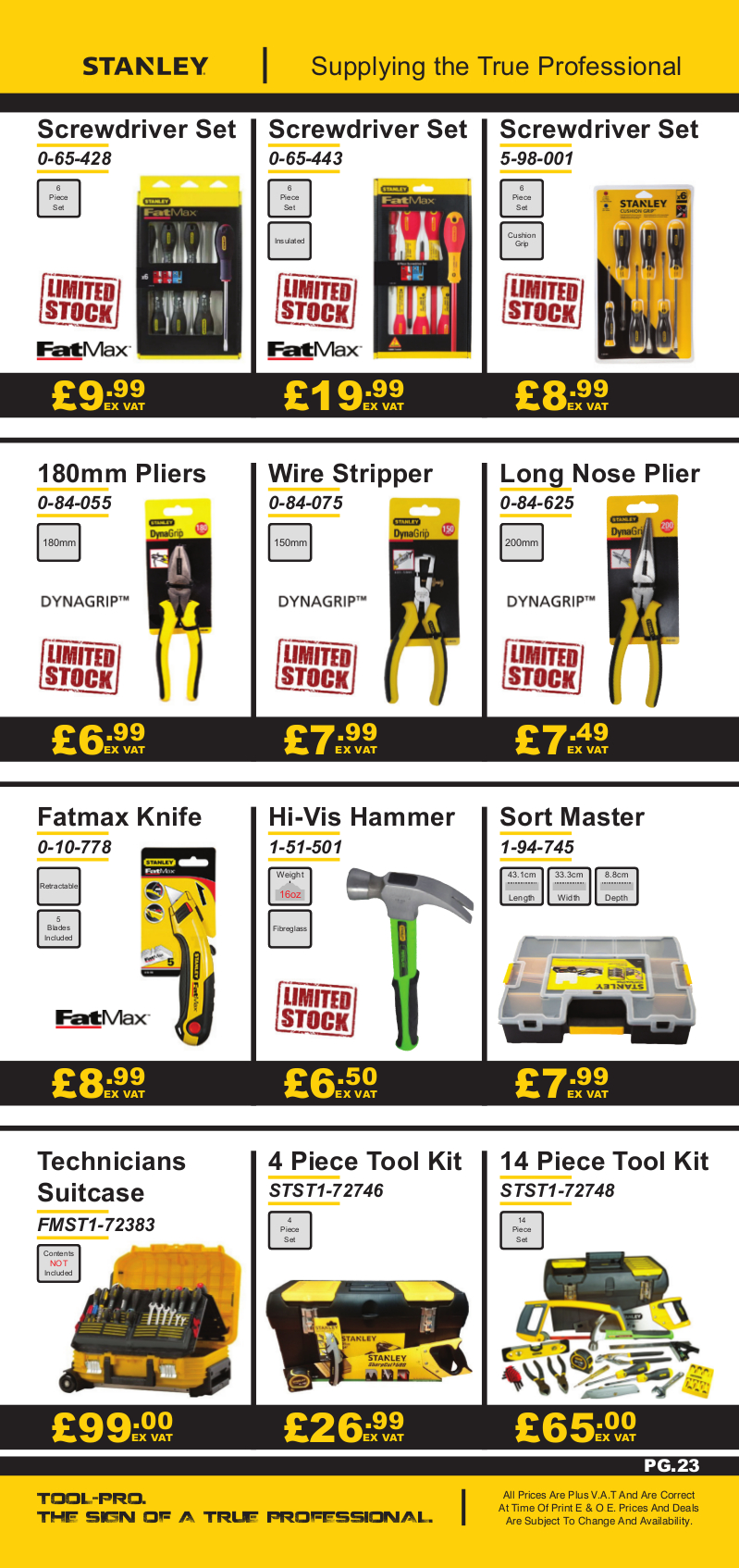 Tool-Pro Catalogue Page 23