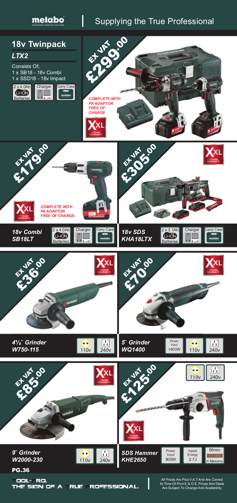 Tool-Pro Catalogue Page 36