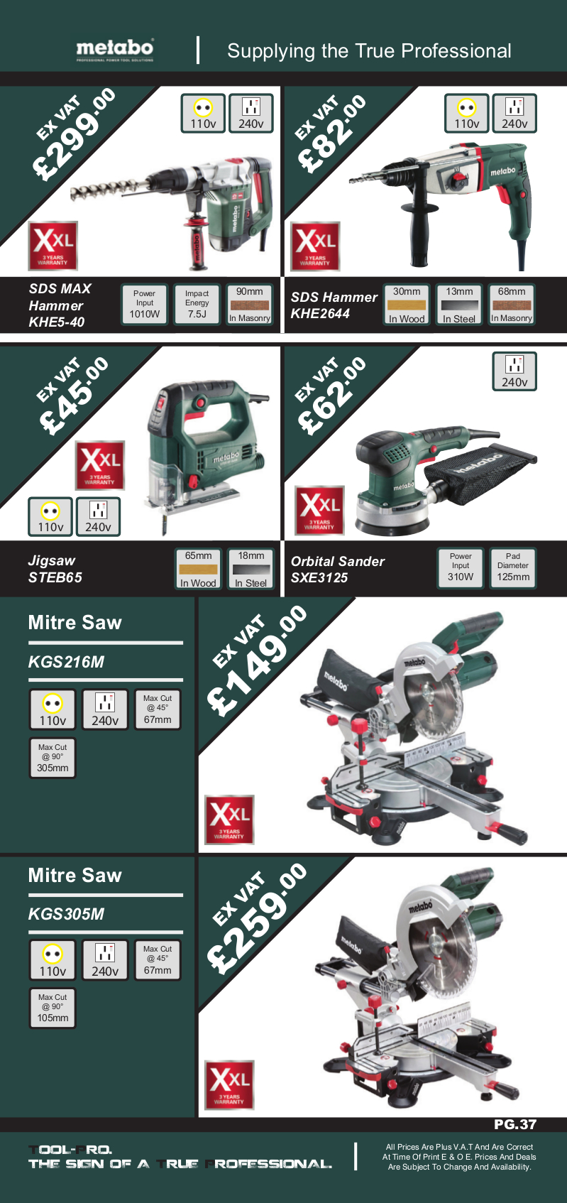 Tool-Pro Catalogue Page 37