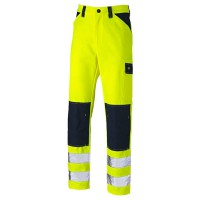 Dickies SA247 Everyday Hi-Vis Trousers - Yellow/Navy - Size 32R