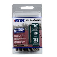 Kreg Protec-Kote Deck Screw - 67mm / 2-5/8\", #8 Coarse, Pan Head, 100ct