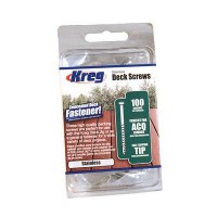 Kreg Stainless Steel Deck Screw - 51mm / 2\", #8 Coarse, Pan Head, 100ct