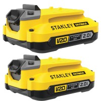 Stanley Fatmax SFMCB202 V20 Range 18V 2.0Ah Lithium-Ion Battery Pack Twin Pack