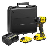 Stanley Fatmax SFMCF810D2K-GB Brushless 18V Li-Ion Impact Driver 2 x 2.0ah Batteries + Case