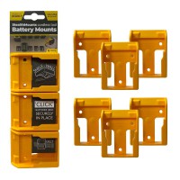 Stealth Mounts Yellow Battery Mounts Dewalt XR Batteries (6 Pack)