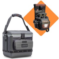 Veto Pro Pac LBC-10 Carbon Lunchbox Cooler Bag with Promotional DP3 Multifunctional Drill and Tool Pouch