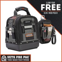 Veto Pro Pac TECH MC Compact Technicians Tool & Accessory Carry Bag with Promotional SC45 Tool Pouch
