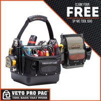 Veto Pro Pac TECH OT-MD Blackout Open Tote with Promotional SPMC Tool Bag