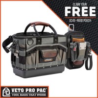 Veto Pro Pac TECH TT Open Tote Tool Bag with Promotional SC45 Tool Pouch