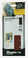 Black & Decker X31592 1/3 Sheet Sand Paper Extra Fine Quick Fix 240g Pack 5
