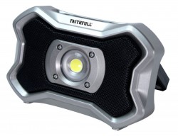 Faithfull 20W 400-2000 Lumen Rechargeable Worklight With Speaker