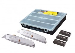 XMS STANLEY 99E Trimming Knife Twin Pack with 50 Spare Blades in Organiser