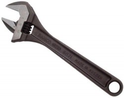 Bahco 8071 Black Adjustable Spanner Wrench 8\" Inch Length 27mm Jaw Capacity