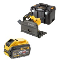 DeWalt DCS520NT 54 Volt FlexVolt Li-Ion 165mm Cordless Plunge Saw Body Only in TSTAK with DCB548 54V 12Ah FlexVolt Batte