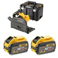 DeWalt DCS520NT 54 Volt FlexVolt Li-Ion 165mm Cordless Plunge Saw Body Only in TSTAK with 2 x DCB548 54V 4Ah FlexVolt Ba