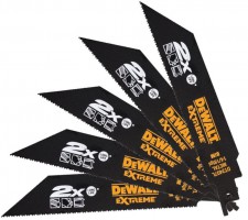 [NO LONGER AVAILABLE] DeWalt DT2407 152mm 2X Life Reciprocating Saw Blade 14/18 TPI Metal Cutting 5pk