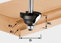 Festool 491030 Roman Ogee Router Cutter Bit HW Shank 8mm HW S8 D38,1/R6,35/R6,35