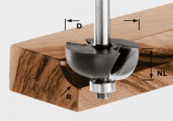 Festool 491018 Flute cutter HW shank 8 mm HW S8 D25,5/R6,35 KL