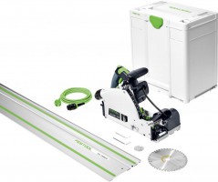 Festool 577747 TSV 60 KEBQ-Plus-FS 110V Plunge-Cut Saw With Scoring Function & SYS3 M 437 Case & Rail