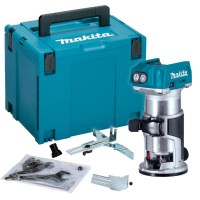 Makita DRT50ZJ 18 Volt LXT Li-Ion Brushless Cordless Router Trimmer Body Only Bare Unit in MakPac Kitbox