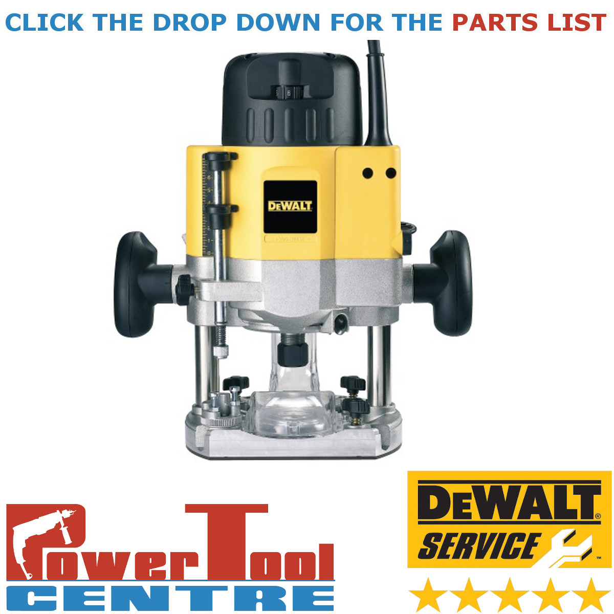 DEWALT 32628603 ORIGINAL COLLET AND NUT FOR PLUNGE ROUTER 1/2" Power