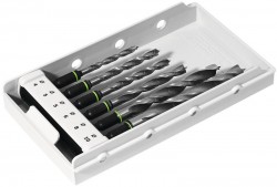 [NO LONGER AVAILABLE] Festool 769093 Set of 6 Centrotec Brad Point Wood Twist Drill Bits 4 - 10mm