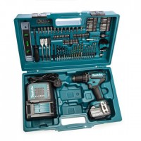 Makita DHP485STX5 18V LXT Combi Drill Kit with 1 x 5Ah Battery & 101 Pce Accessory Set - DHP485STX5
