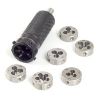 Proxxon 24082 Die Holder with Dies for Cutting Male Threads M3 to M10 NO 24 082