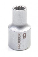 Proxxon 23304 1/2\" Multi-Toothed Sockets 12-pt., 9 mm