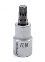 Proxxon 23323 1/2\" Socket bit for XZN Multi-Toothed Screws VZ 10, 55 mm length NO 23 323