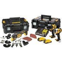 DeWalt Reconditioned DCK326D2T XR 18V Kit DCD709 DCF809 DCS355 + 2 x 2.0Ah