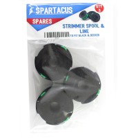 Pack of 3 Spartacus SP431 54V Strimmer Spool & Line