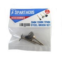 Spartacus SPA001 Accessories 5mm 15mm 19mm Steel Brush Set