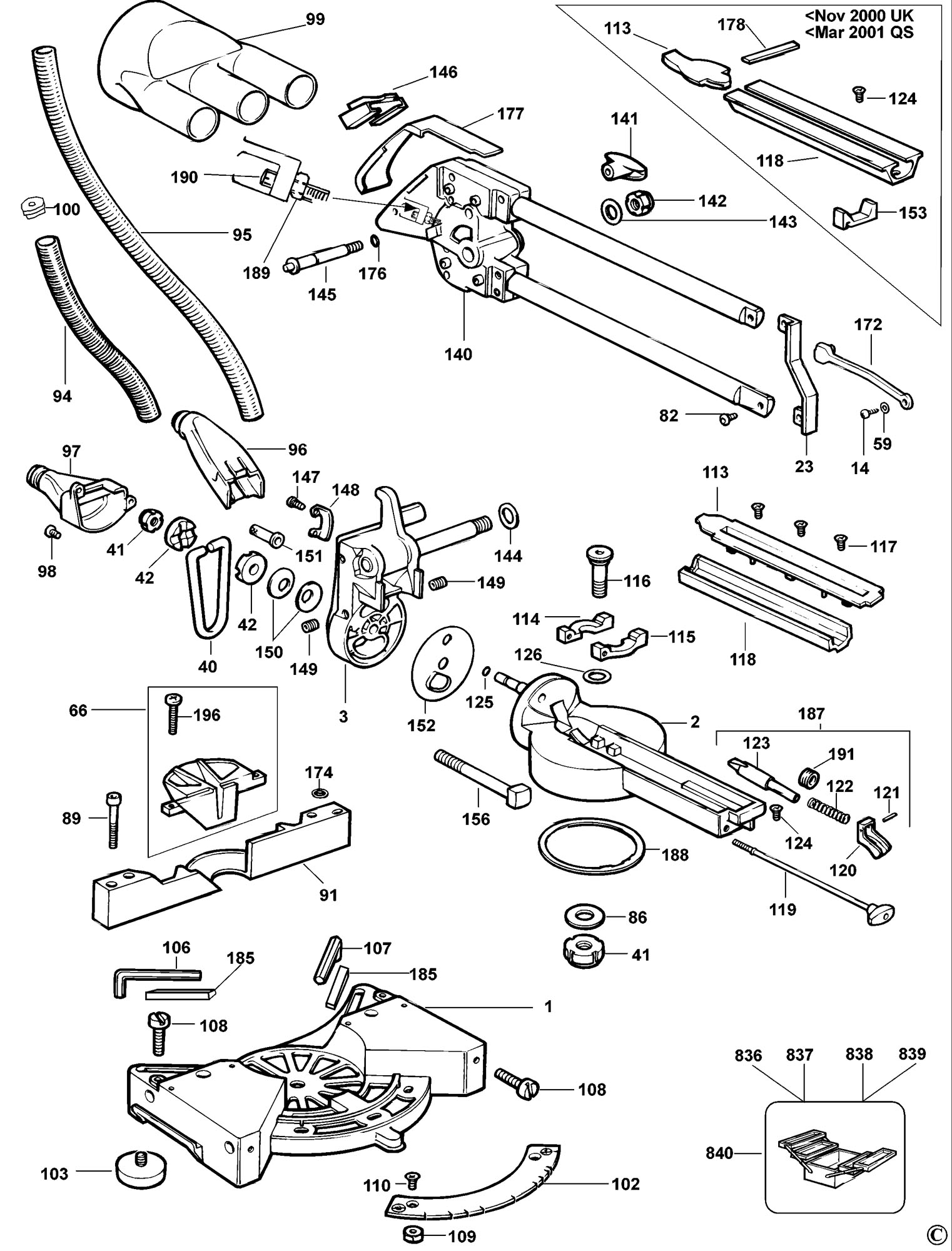 DeWalt Genuine Spare Parts DW707 Mitre Saw Type 2 eBay