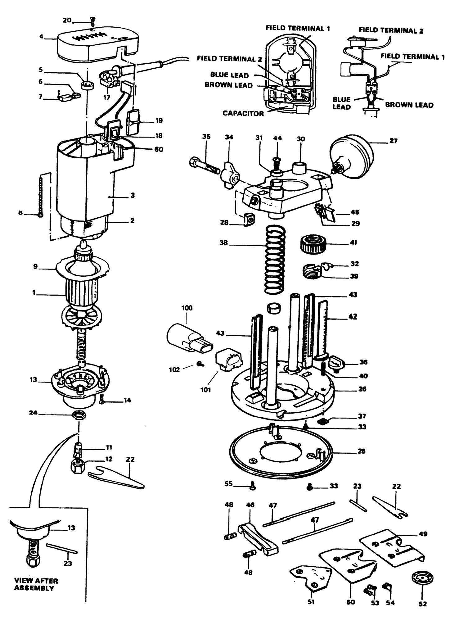 Spares for Black & Decker Dn66 Plunge Router (type H1c) SPARE_DN66/TYPE